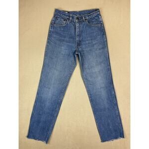 Big John Jeans Mens 31 Blue Mid Rise Raw Hem Straight Leg Regular Fit Denim